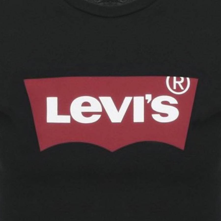 Alternative Image for ProductLevis Logo Crew Neck Long Sleeve T Shirt Black3